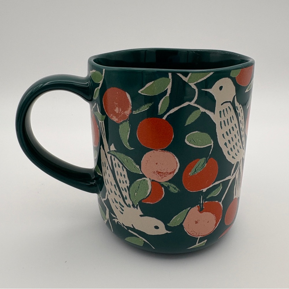 OPALHOUSE Stoneware "Wild and Free" Coffee Mug Birds Fruit